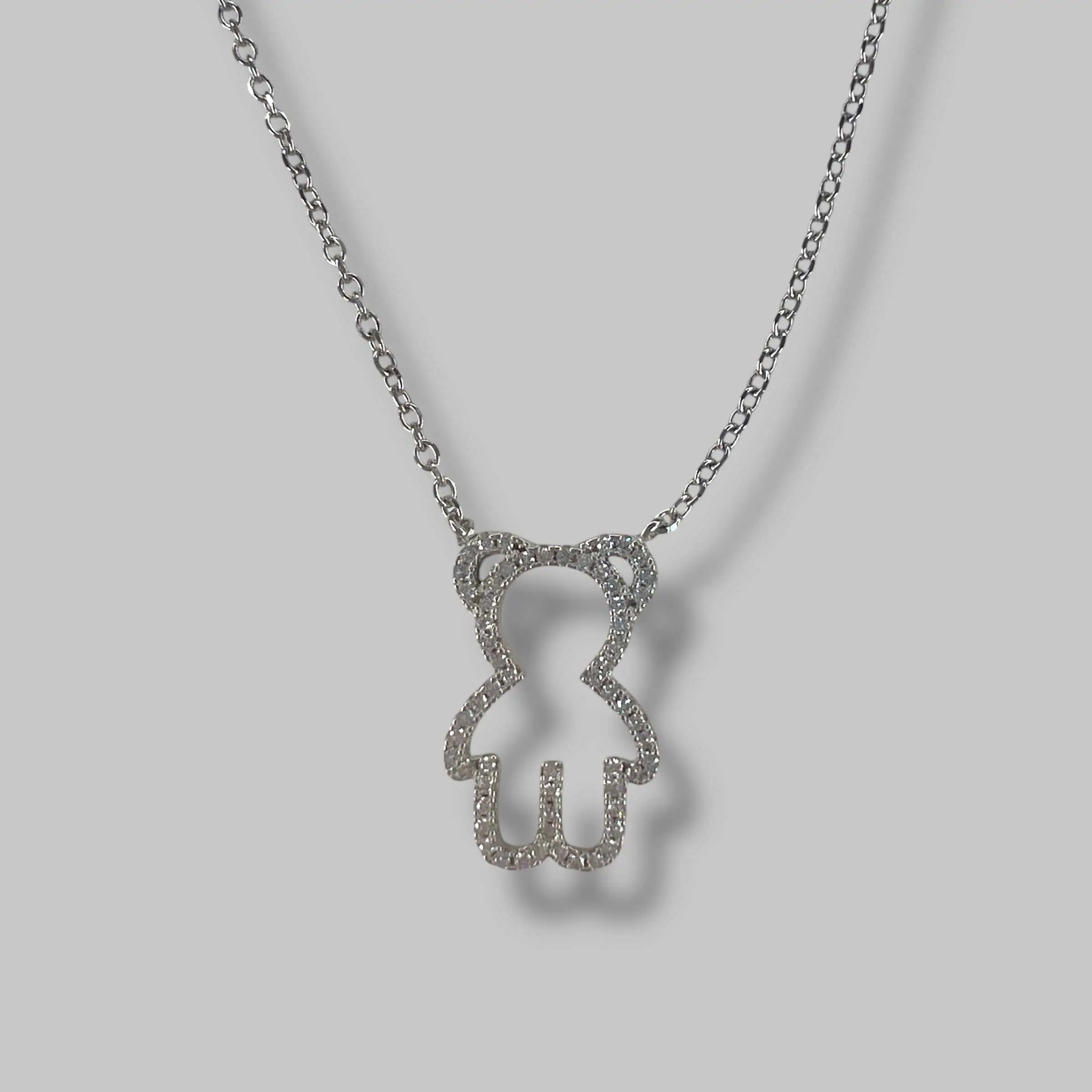 Срібне кольє "Ведмедик-талісман" фото