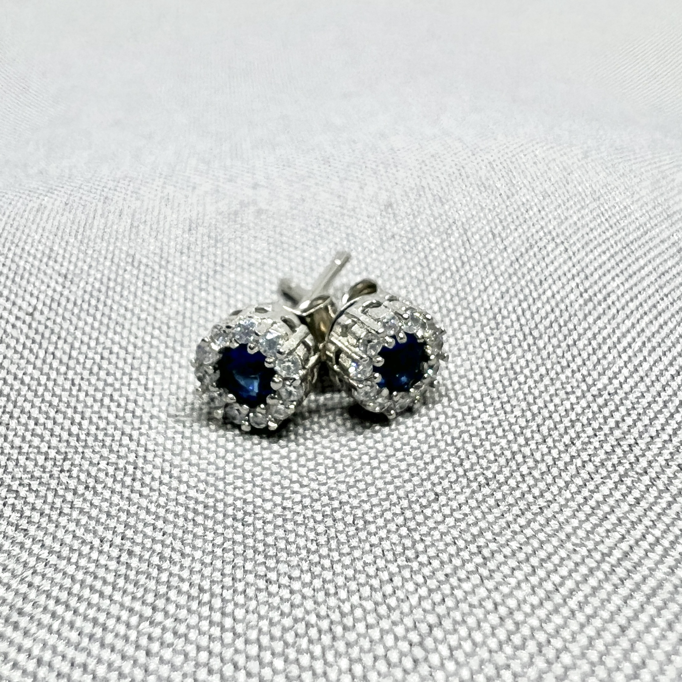 Срібні сережки "Лазуровий іній" фото