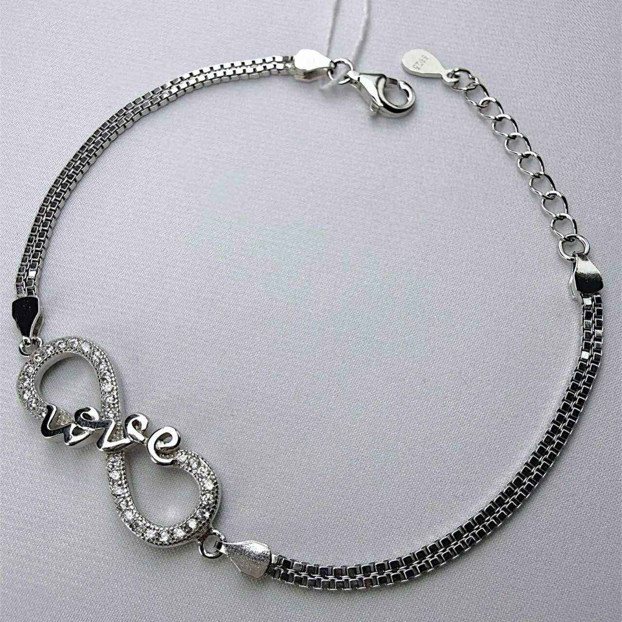 Срібний браслет "Вічне Кохання" фото