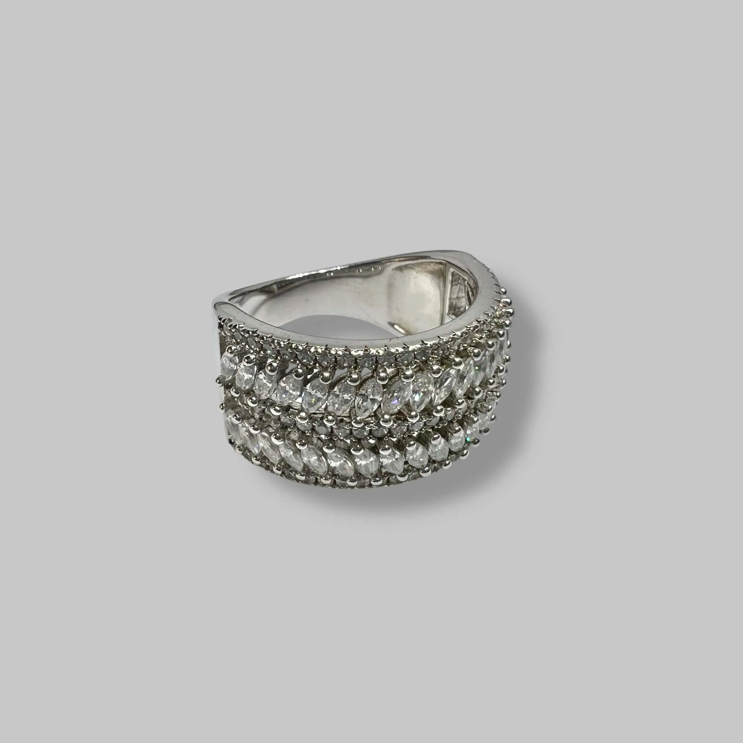 Срібна каблучка "Діамантова магістраль" фото