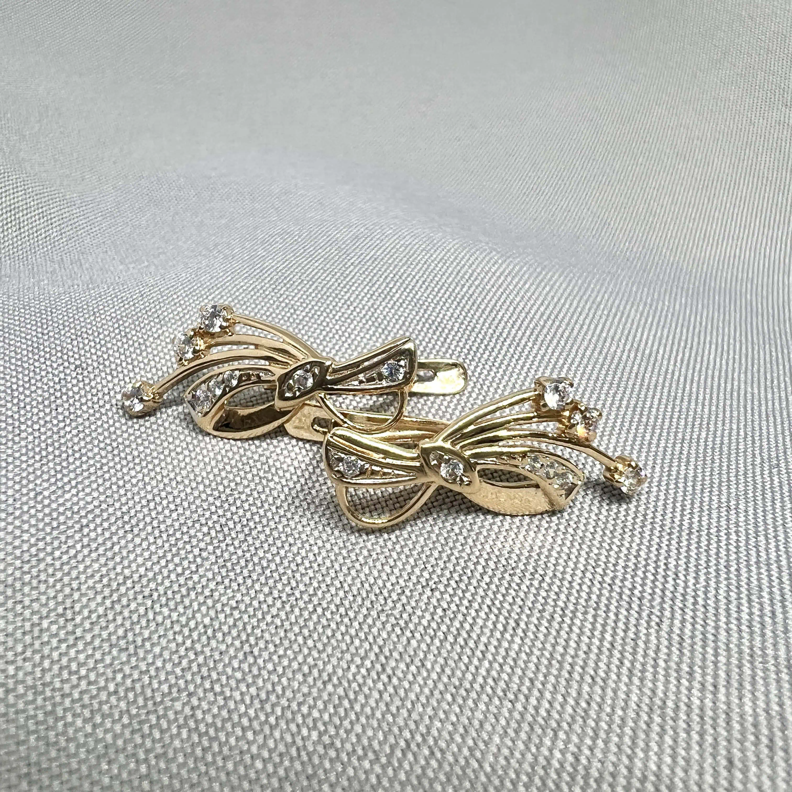 Золоті сережки "Золота симфонія" фото