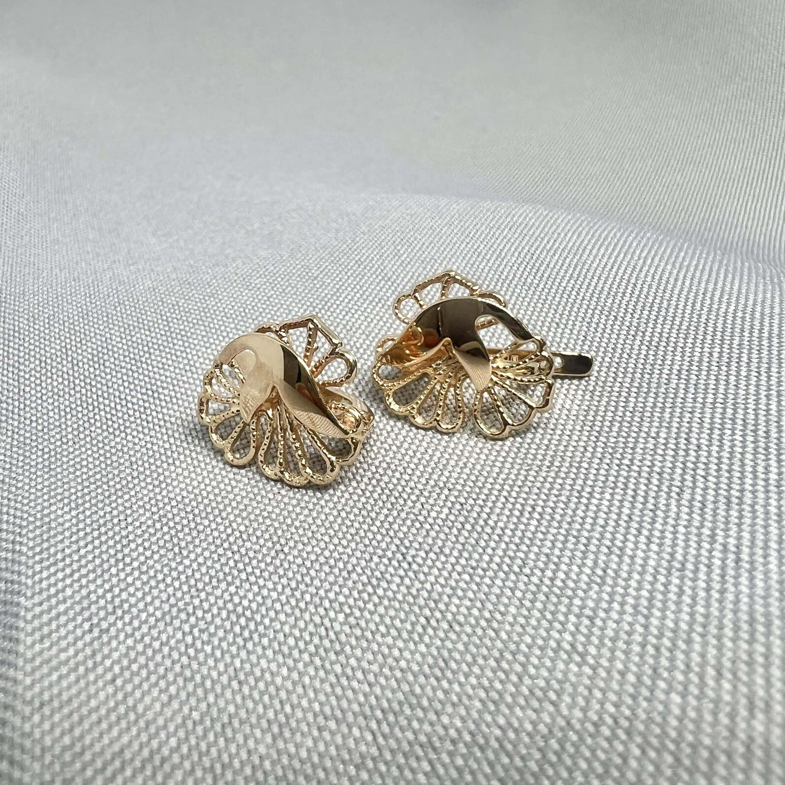 Золоті сережки "Сонячне сяйво" фото