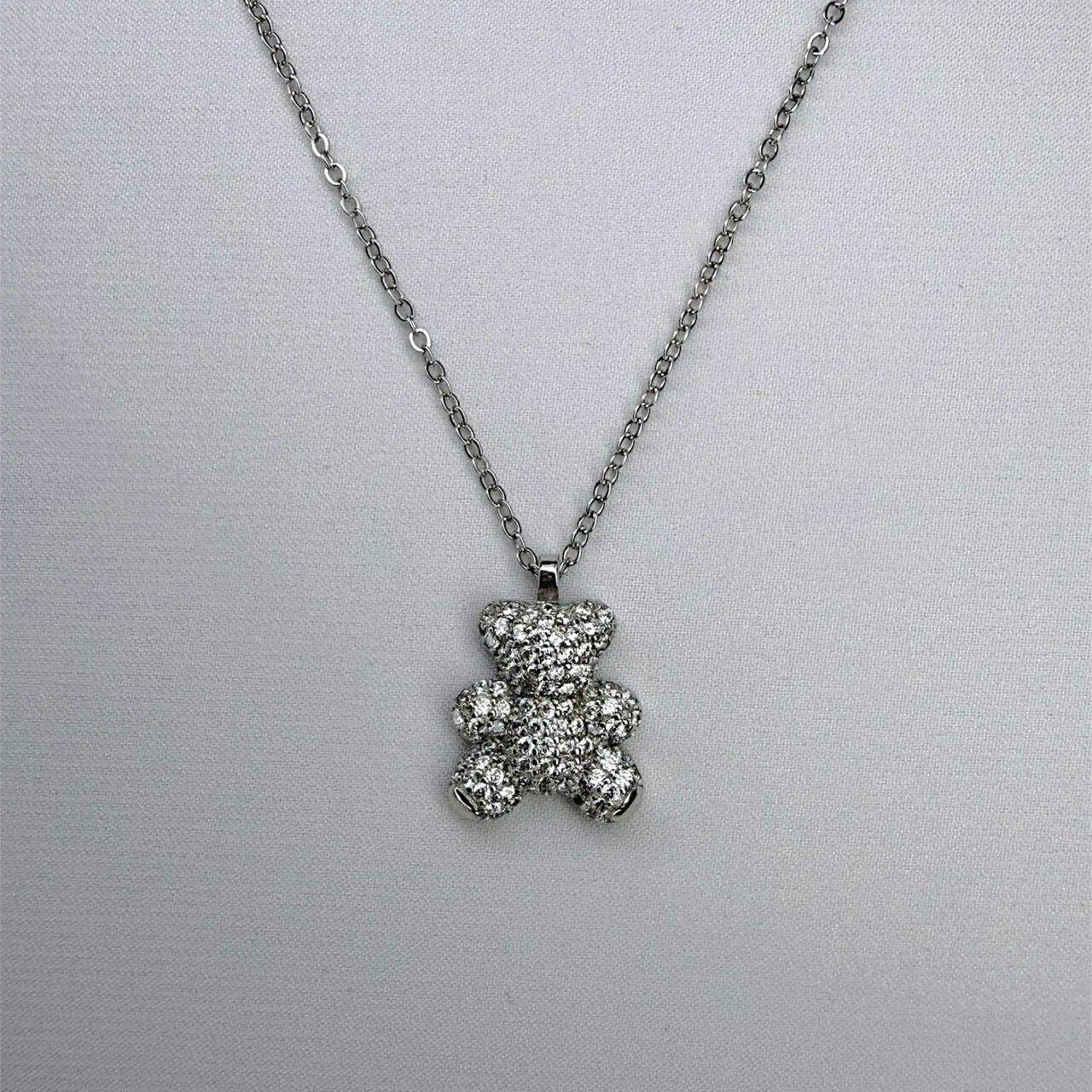 Срібне кольє "Ведмедик" фото