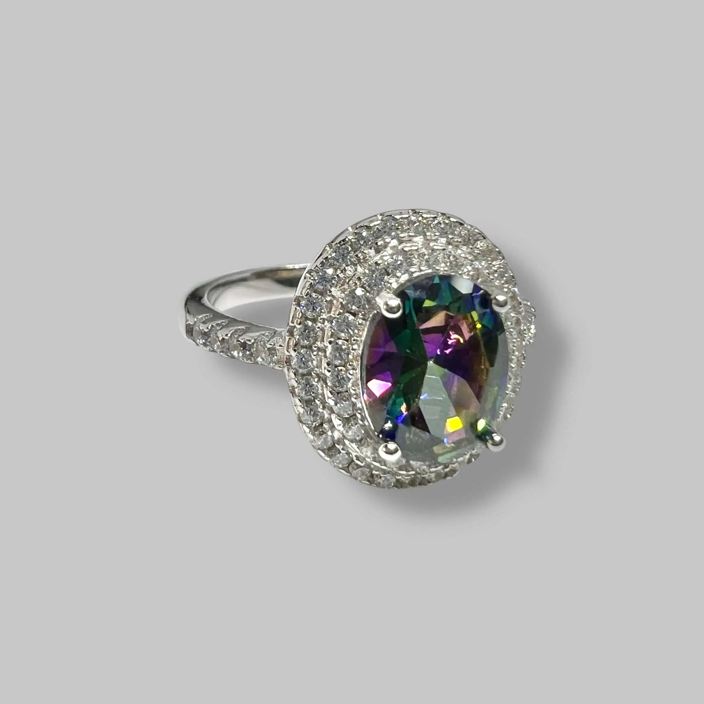 Срібна каблучка "Сяюча галактика" фото