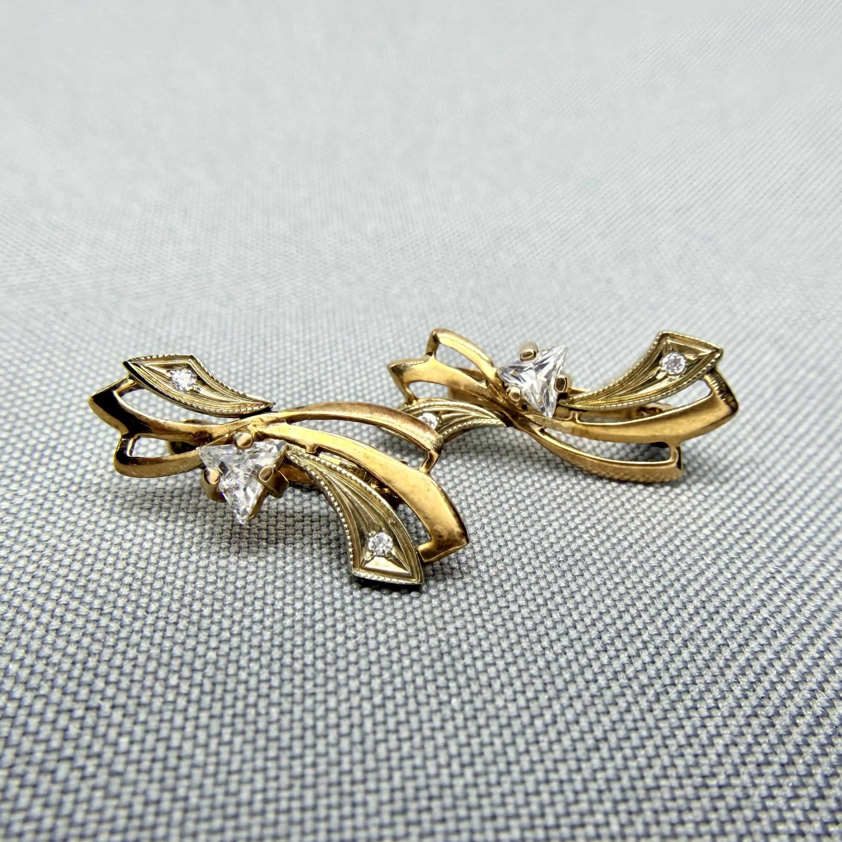 Золоті сережки " Траекторія" фото