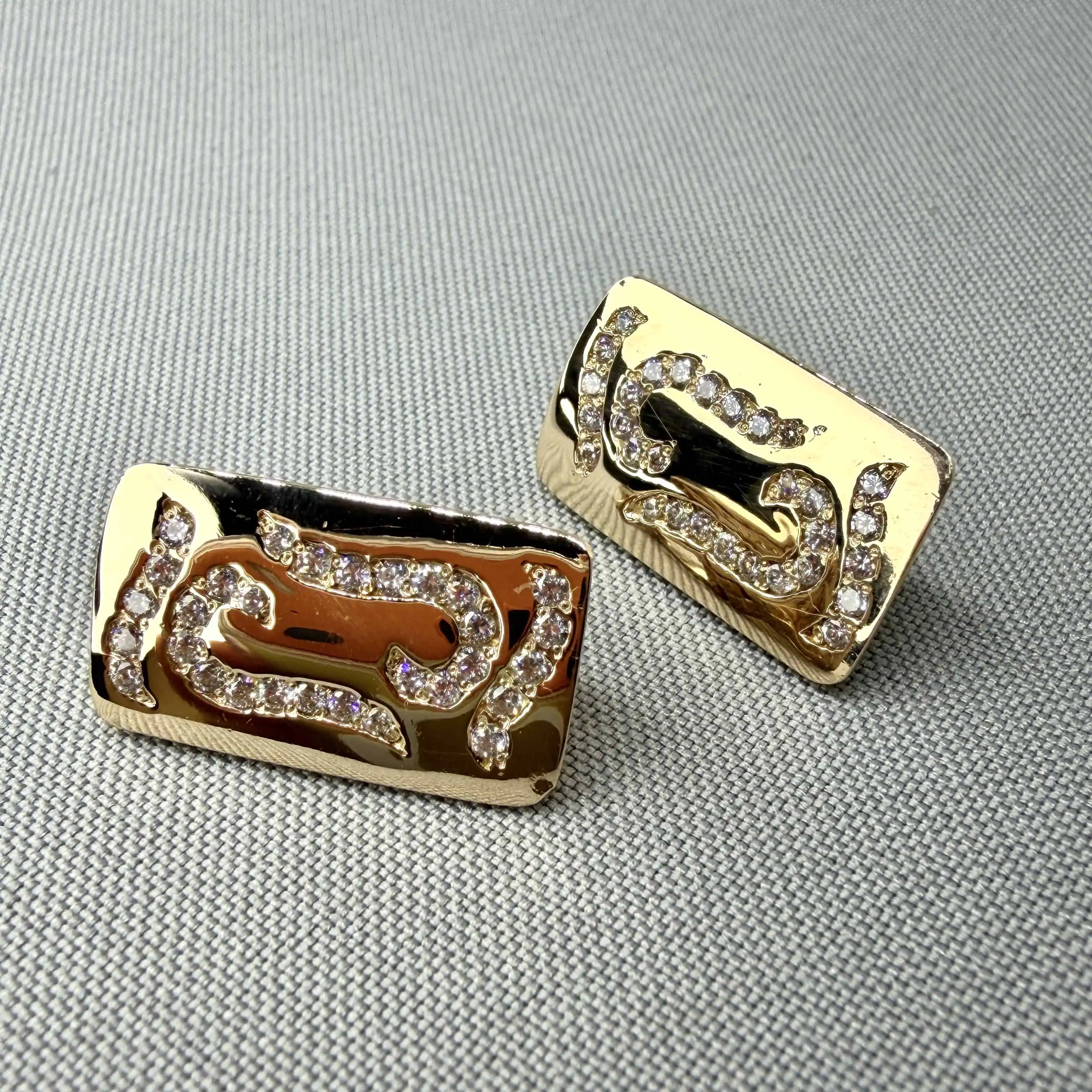 Золоті сережки "Помах Пензля" фото