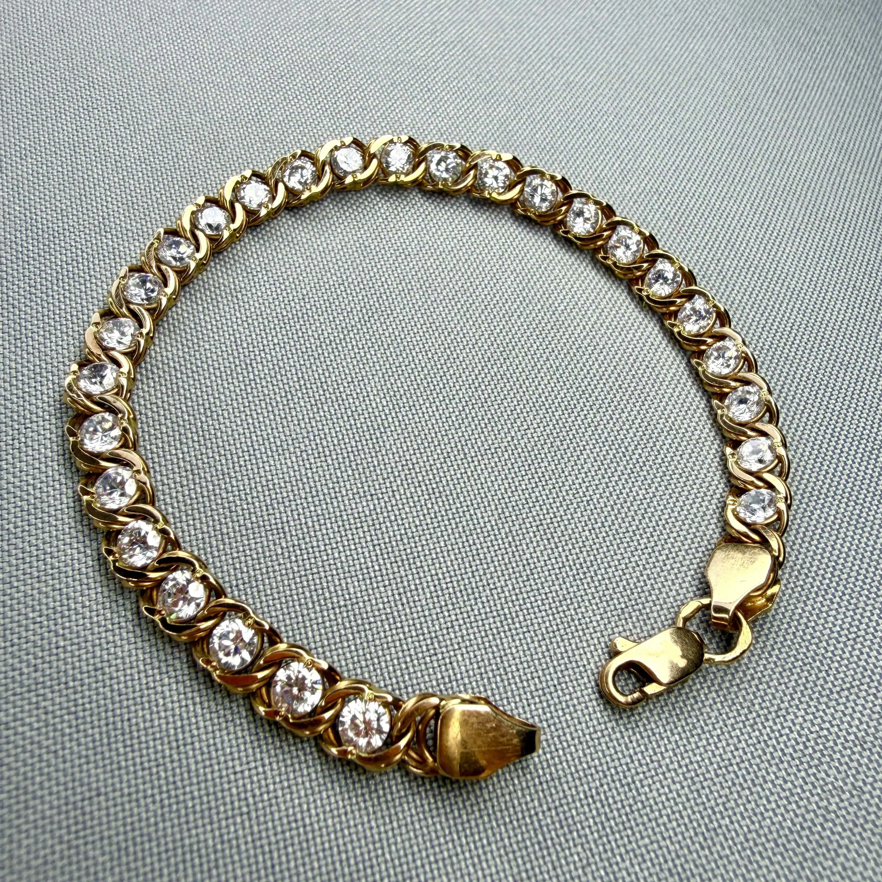 Золотий браслет "Струмок" фото