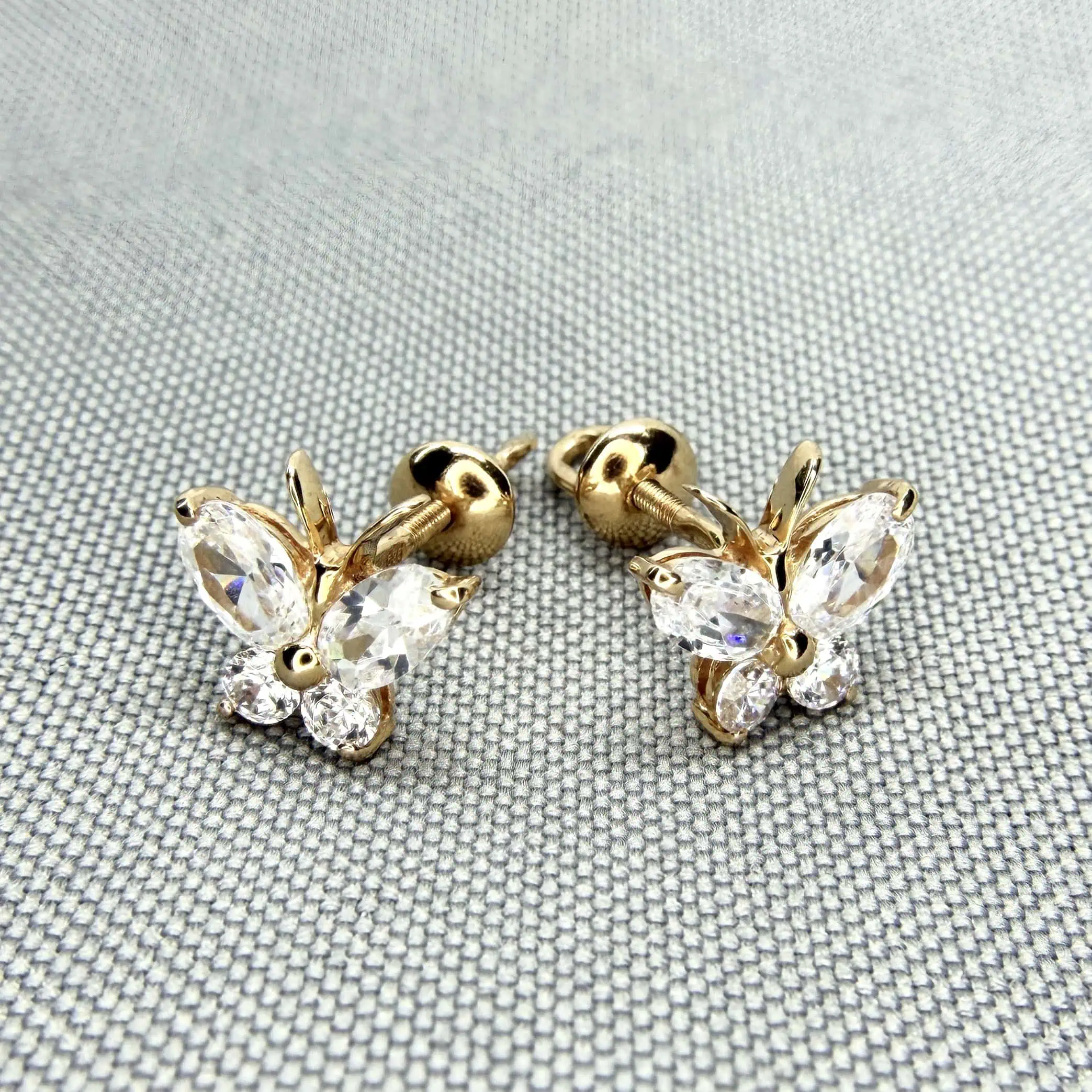 Золоті сережки "Метелики" фото