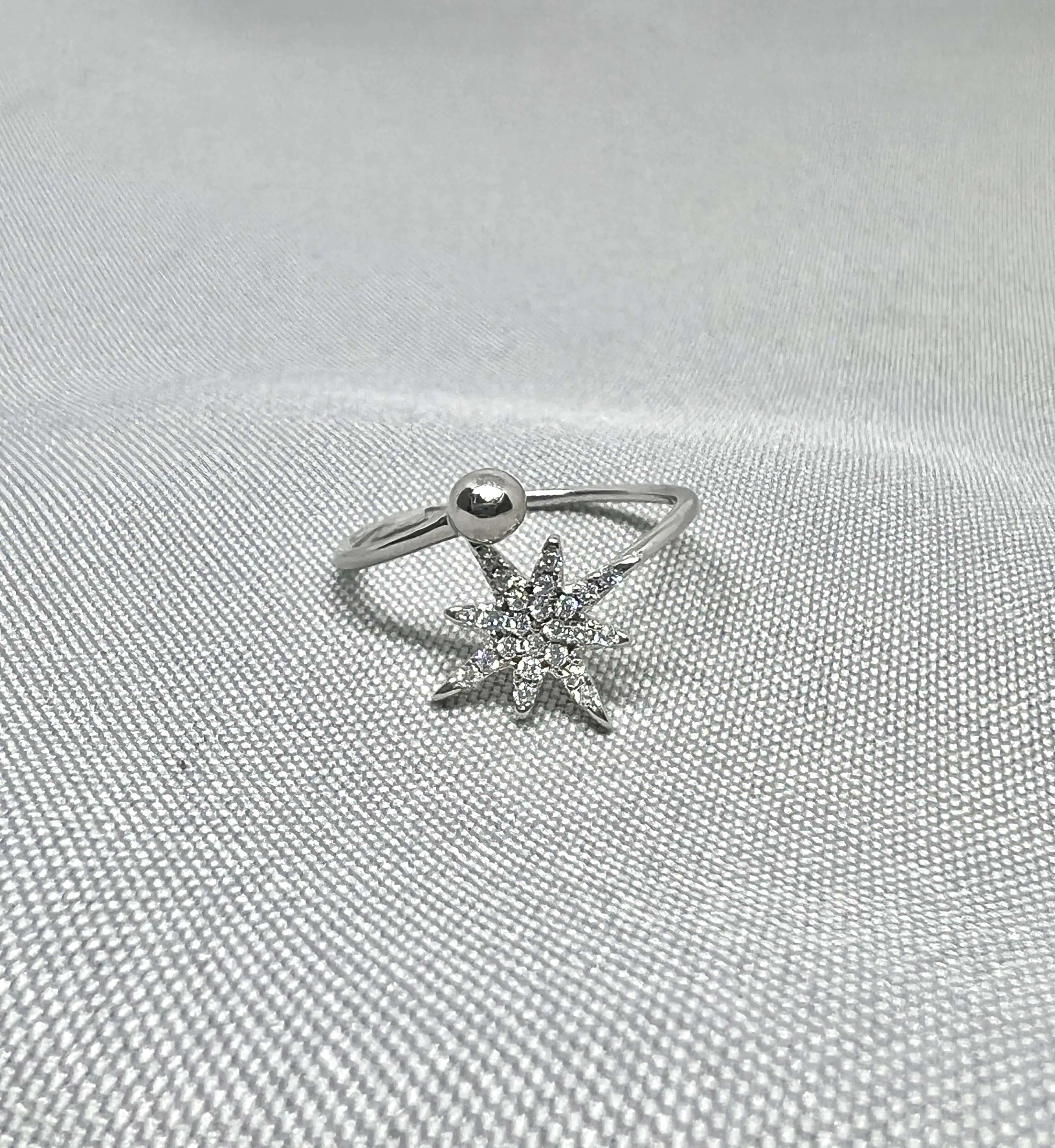 Срібна каблучка "Полярна зірка" фото
