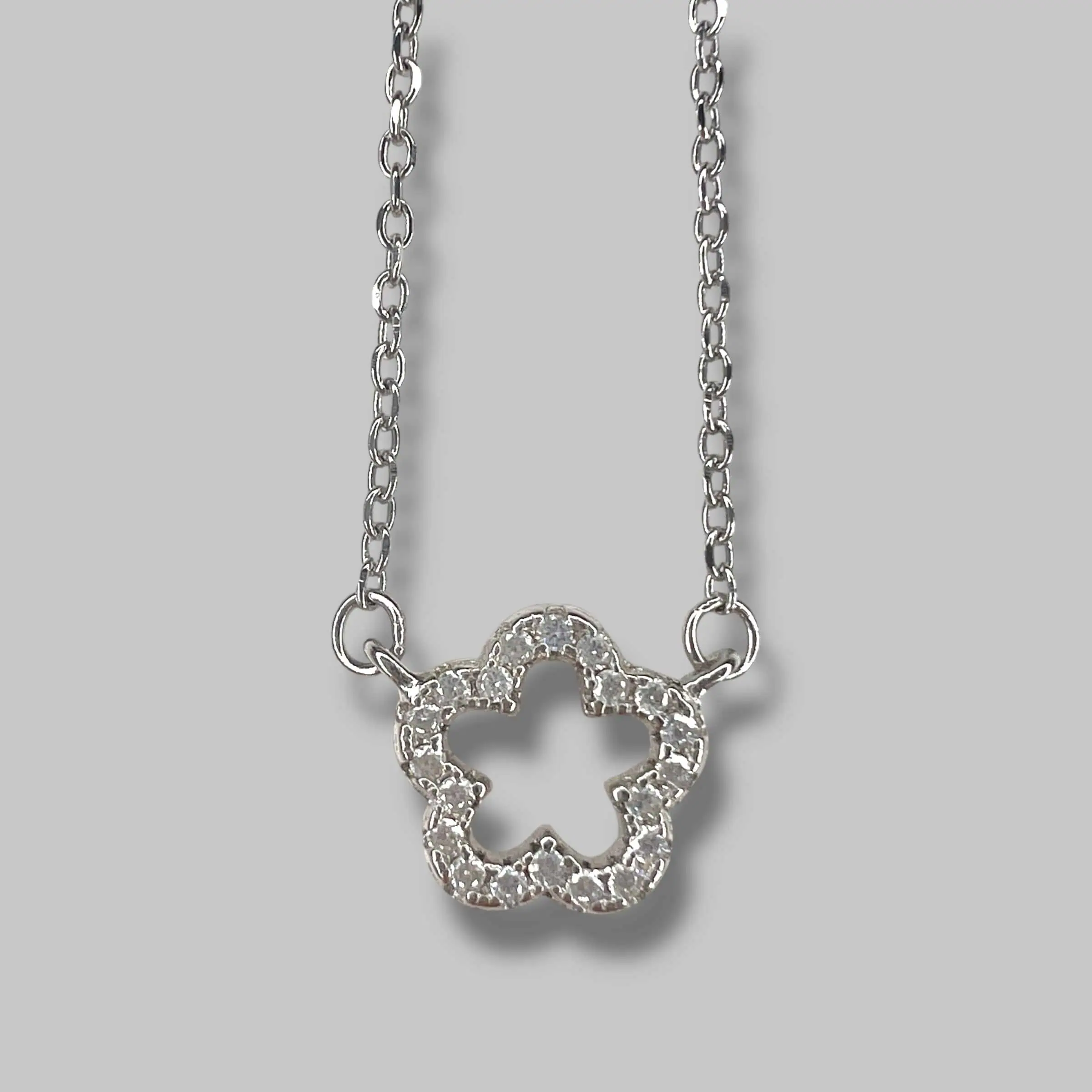 Срібне кольє "Кришталевий цвіт" фото