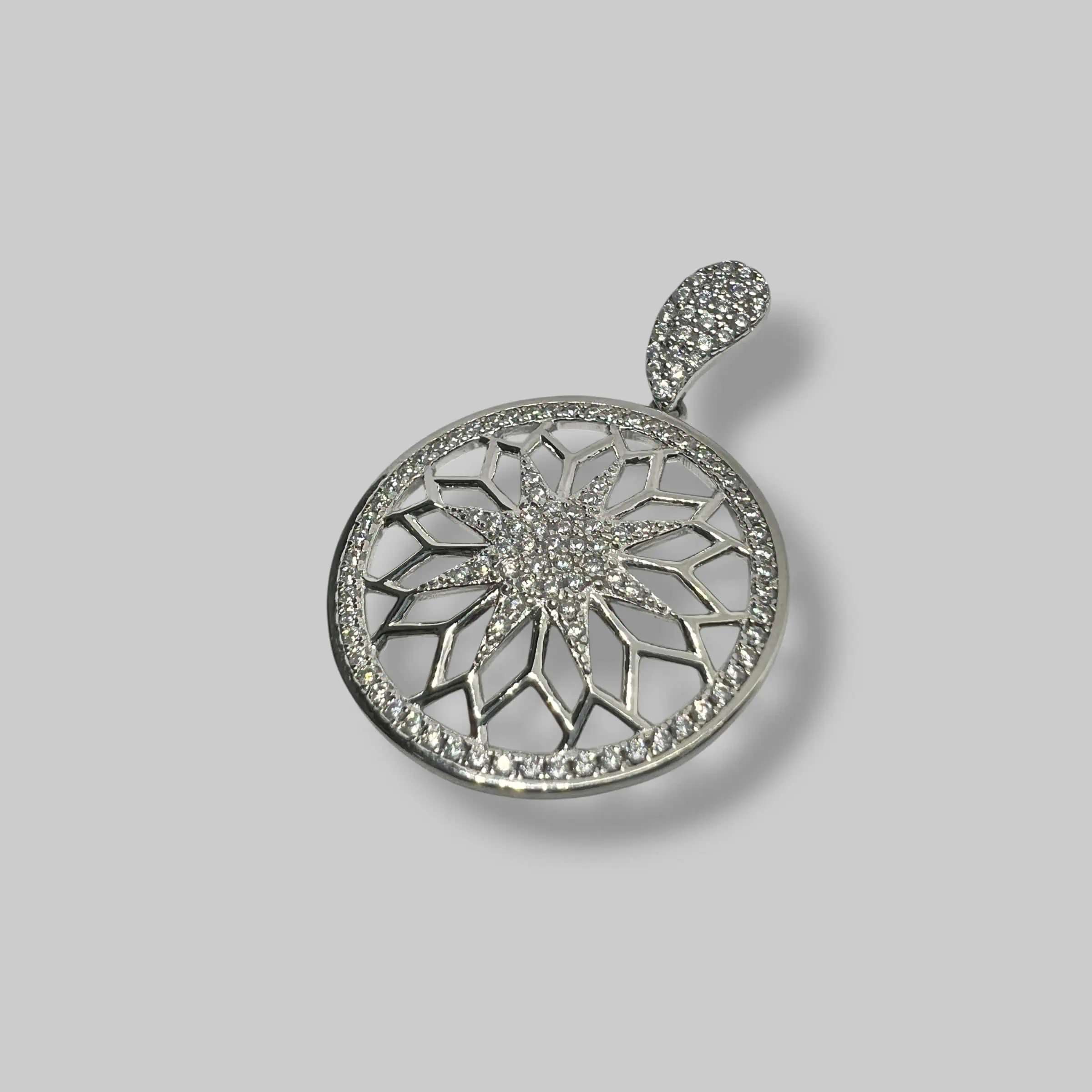 Срібний підвіс "Осяйне мереживо" фото