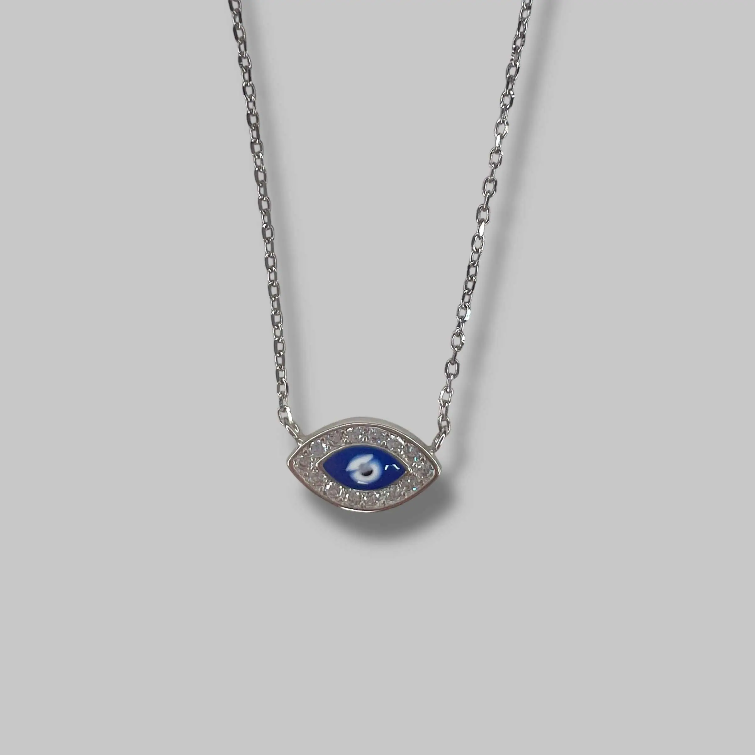 Срібне кольє "Лазуровий захисник" фото