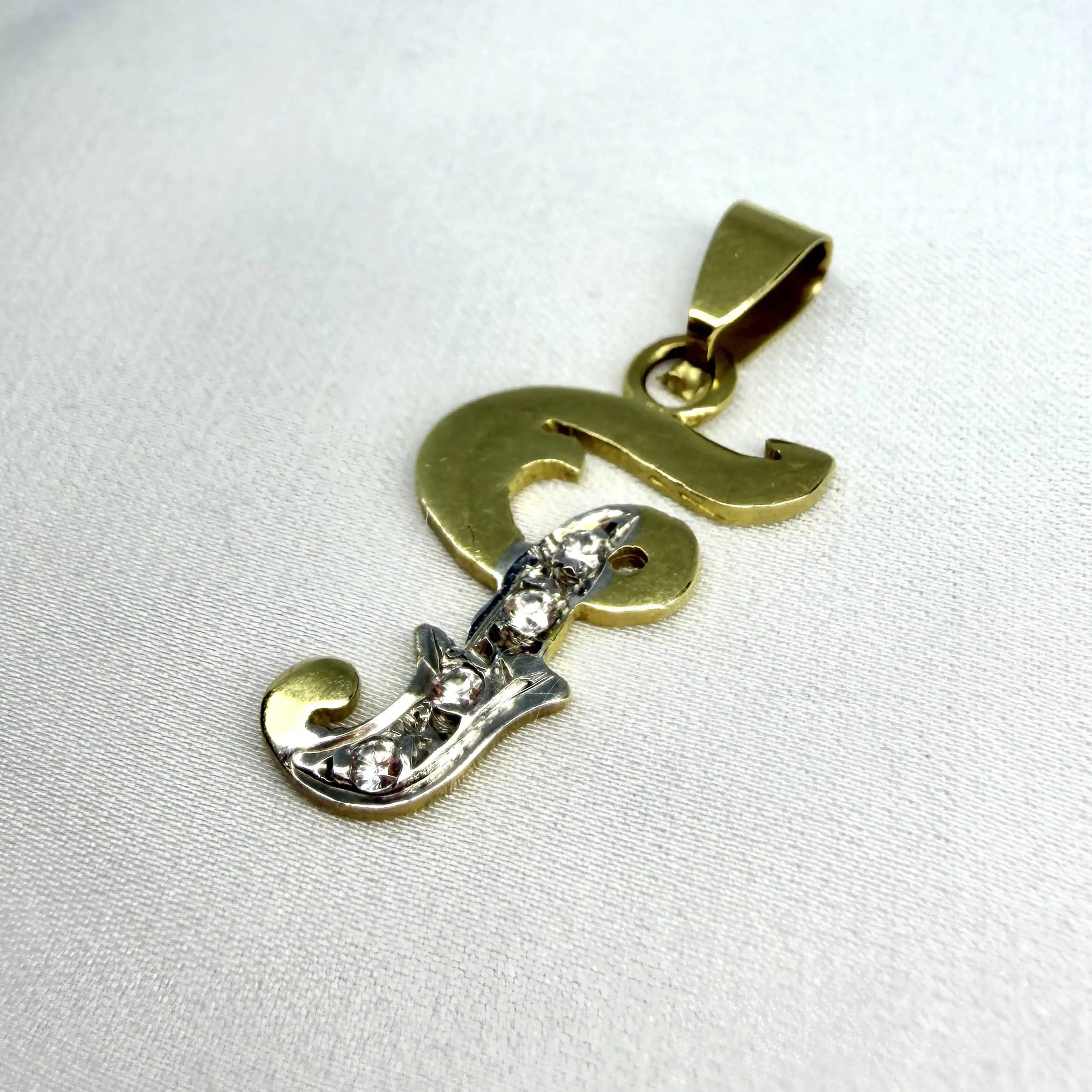 Золотий підвіс " Буква "I" фото