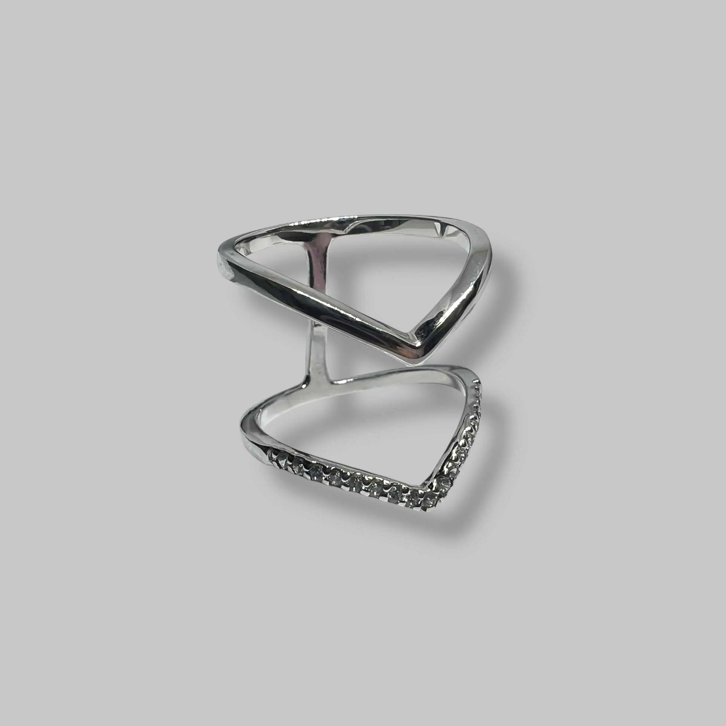 Срібна каблучка "Срібна галочка" фото