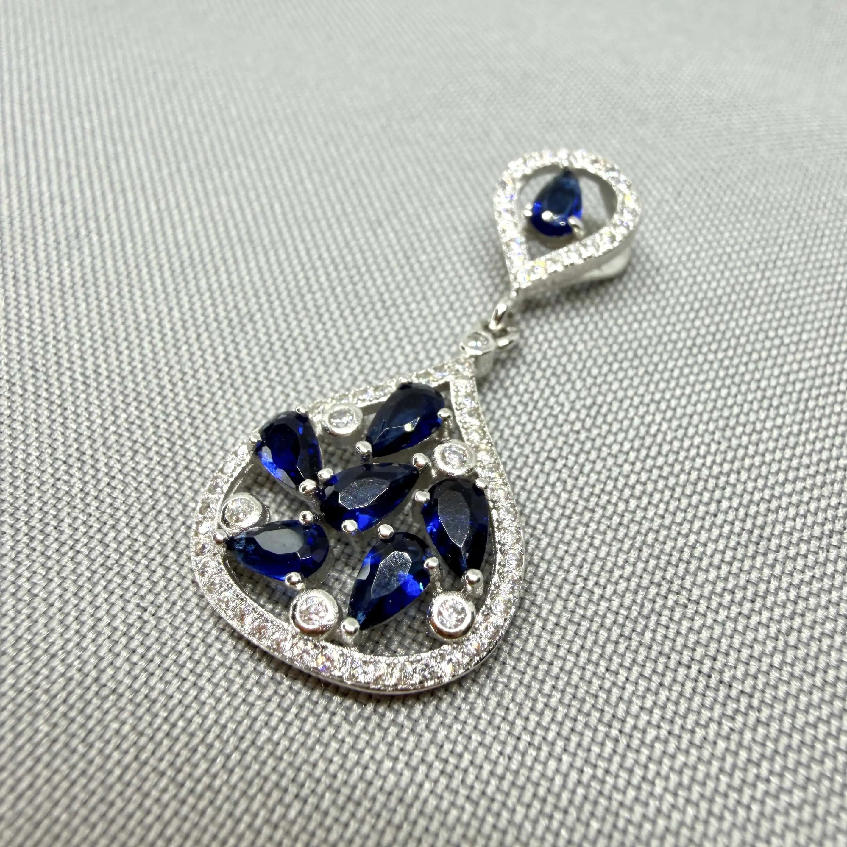 Срібний підвіс "Самоцвіти" фото