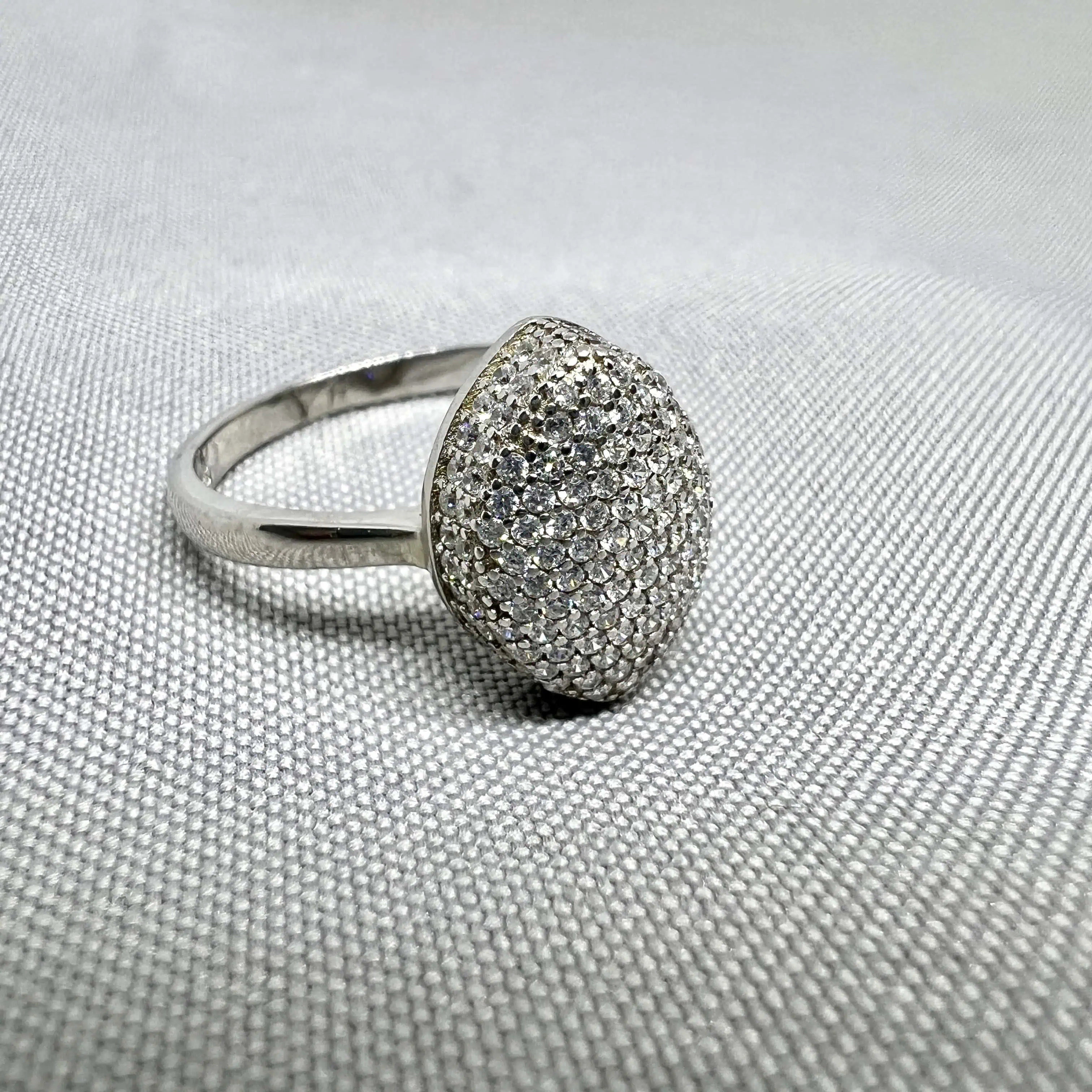 Срібна каблучка "Срібний купол" фото